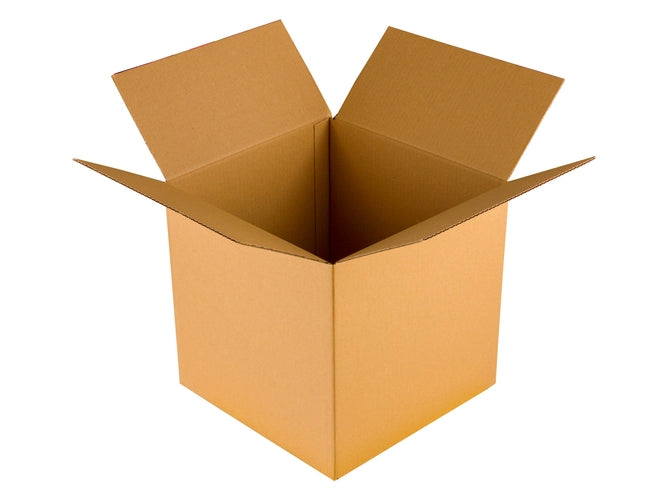 Kartonnen dozen 300x250x300mm enkelgolf B 380g/m2 bruin
