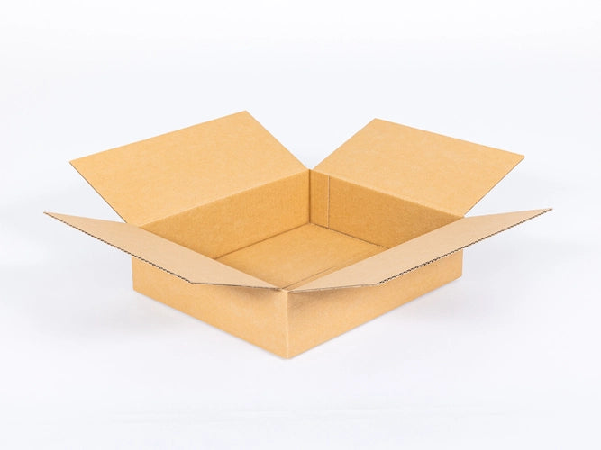 Kartonnen dozen 350x300x100mm enkelgolf B 380g/m2 bruin