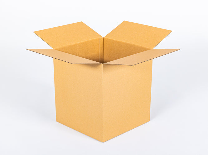 Kartonnen doos 350x350x400mm enkelgolfs 400g/m2 bruin