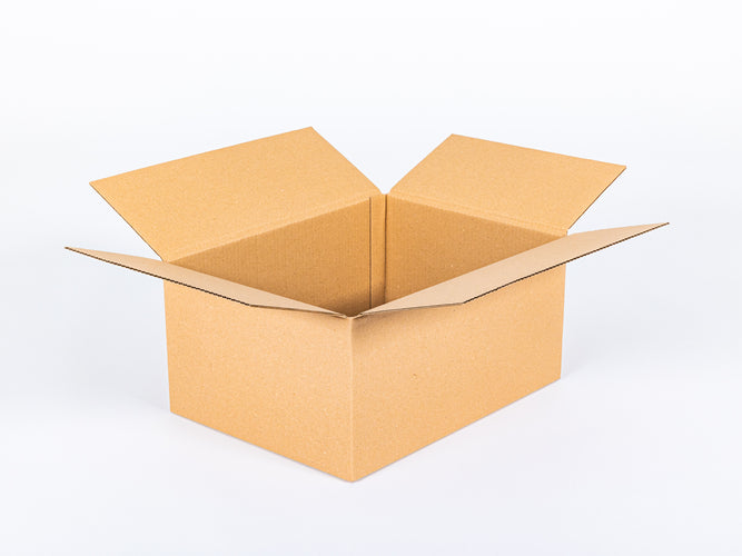 Kartonnen doos 400x300x200mm enkelgolfs 380g/m2 bruin