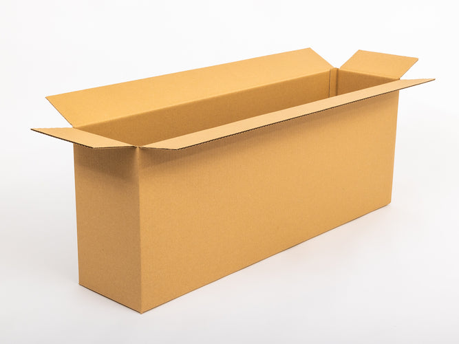 Kartonnen doos 1000x200x500mm enkelgolfs 430g/m2 bruin