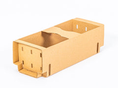 Karton kartonnen fruitkrat voor fruit 265x115x95 mm enkelgolf B 380 g/m² Bruin 10 stuks