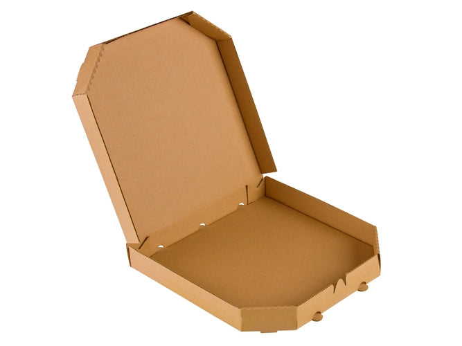 Pizzadoos 320x320x40mm enkelgolf E 380g/m2 bruin