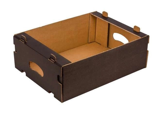 Groente- en fruitkist 390x290x130mm dubbelgolf 780g/m2 Zwart