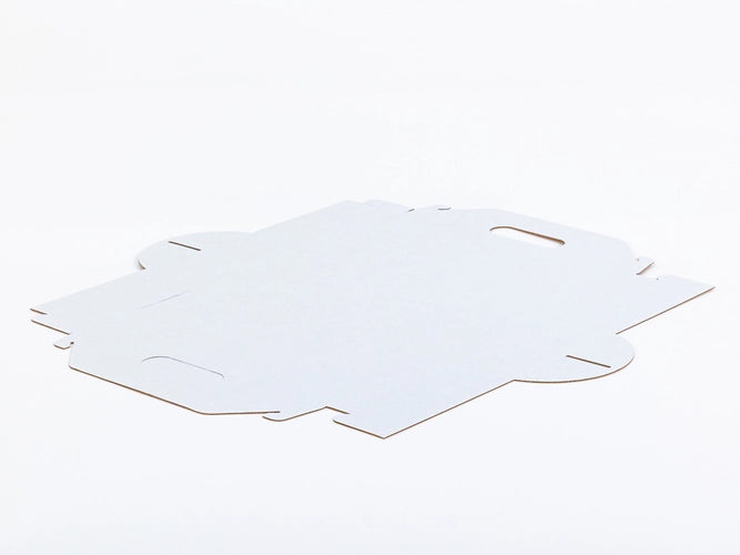 Kartonnen doos met handgreep voor taart en koekjes 300x150x80 mm enkelgolf E 400g/m² Wit 10 stuks