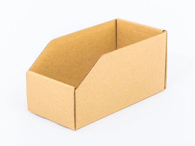 Kartonnen bewaardoos 200x100x100mm enkelgolf B 420g/m2 bruin