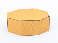 Eendelige geribbelde zeshoekige doos met sluiting 245x245x90mm 4-laags FE 450 g/m² 10 stuks