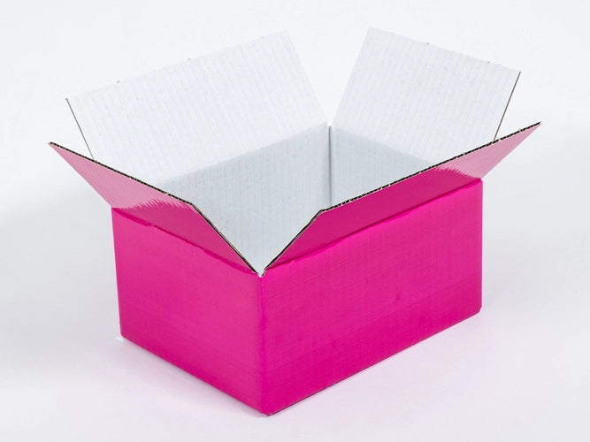 Roze kartonnen doos 200x150x100mm enkelgolf B 405 g/m² 20 stuks