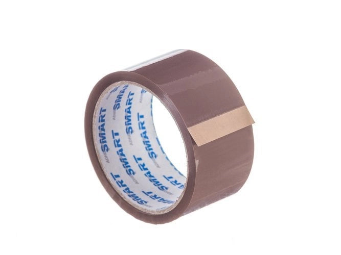 Rubber tape bruin 48mm/66y (60m) SMART Set van 6 stuks