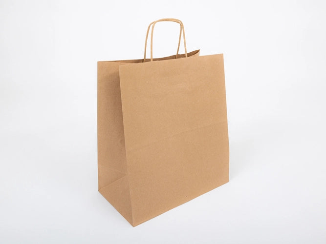 Papieren tas met gedraaide handgreep 300x170x340mm Bruin 250 stuks