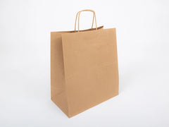 Papieren tas met gedraaide handgreep 300x170x340mm Bruin 250 stuks