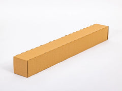 Kartonnen buis met plakstrip 100x100x800mm enkelgolf B 440g/m2 bruin