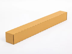 Kartonnen buis met plakstrip 100x100x900mm enkelgolf B 440g/m2 bruin