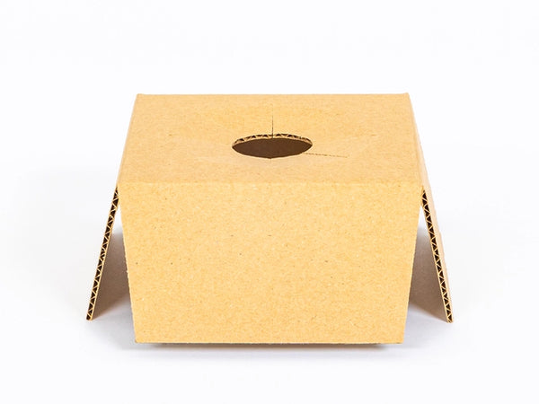 Inleg voor karton voor kleine planten fi 100mm 145x145x76mm enkelgolf B 380 g/m² Bruin 10 stuks