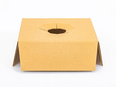 Inleg voor karton voor middelgrote planten fi 120mm 245x245x91mm enkelgolf B 380 g/m² Bruin 10 stuks