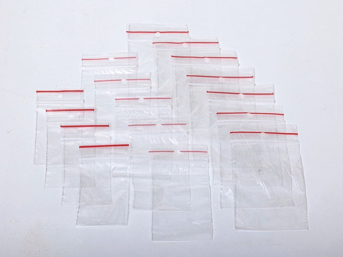 Fleecezakjes van 100x100 mm, 35 µm dik, verpakking van Set van 10