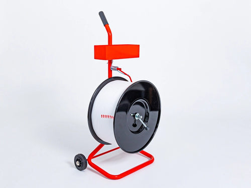 Afwikkelwagen voor PP- en PET-omsnoeringsband, rood
