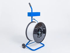 Afwikkelwagen voor PP- en PET-omsnoeringsband, blauw