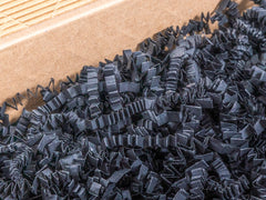 ZigZag Delux milieuvriendelijke decoratieve papiersnippers voor pakketvulling, zwart - 1 kg doos