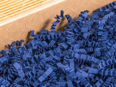 ZigZag Delux ecologisch papier voor het opvullen van pakketten, decoratieve snippers, marineblauw - 1 kg doos