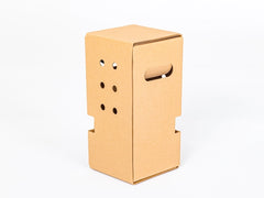 Hoge doos voor verzending planten met gaten en handgrepen 150x150x300mm enkelgolf B 440 g/m² Bruin 10 stuks